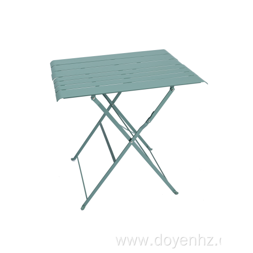 71*52cm Metal Folding Rectangle Slat Table